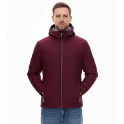 TERNUA Mannun Herren Isolations-Jacke nachhaltige Winter-Jacke mit Microshell und Thermashell 1643643-3483 Bordeaux-Rot