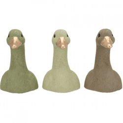 Statue Entenkopf grün 20 cm 3fach sortiert