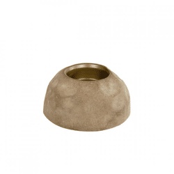 Tealight holder Tiffany beige/gold 9 cm