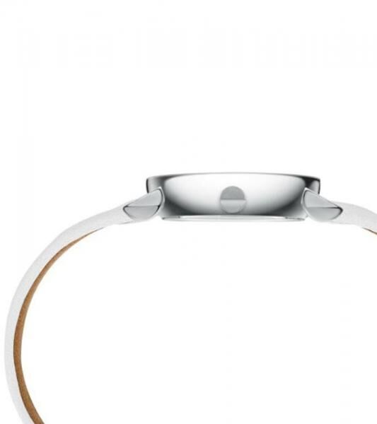 Pierre Cardin Damen Zweizeiger-Armband-Uhr Ziffernblatt mit silbernen Kreis-Details analoge Quarz-Uhr mit Leder-Armband 3ATM 27mm CCM.0505 