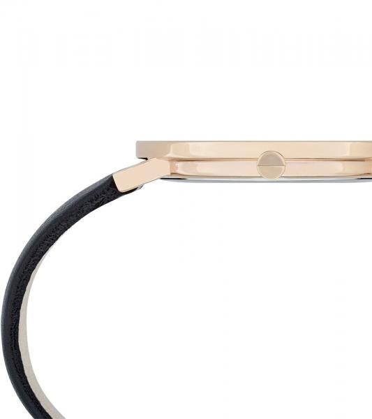Pierre Cardin Damen schlichte Armband-Uhr analoge Quarz-Uhr mit Leder-Armband 3ATM 39mm CBV.1014 Schwarz/Wei&szlig;/Gold