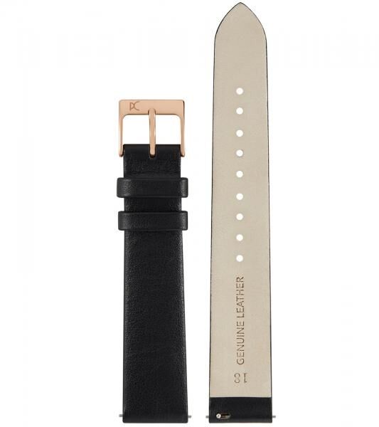 Pierre Cardin Damen schlichte Armband-Uhr analoge Quarz-Uhr mit Leder-Armband 3ATM 39mm CBV.1014 Schwarz/Wei&szlig;/Gold