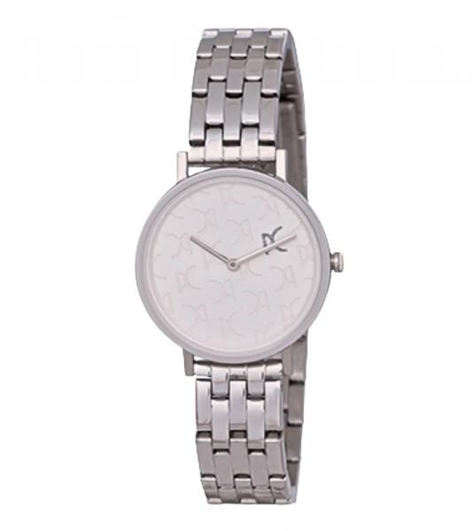Pierre Cardin Damen Armband-Uhr mit Marken-K&uuml;rzel-Print analoge Quarz-Uhr 3ATM 31mm CBV.1539 Silber
