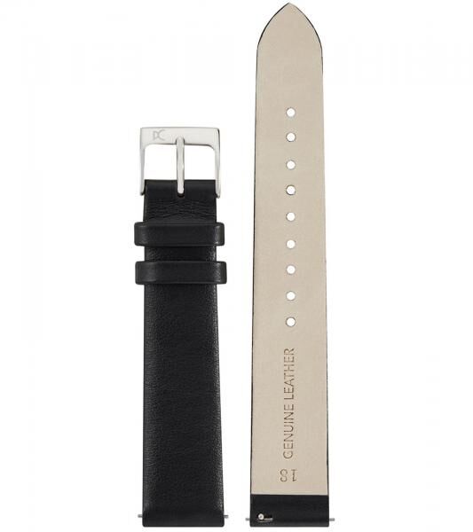 Pierre Cardin Damen Armband-Uhr mit Buchstaben der Marke als Ziffern analoge Quarz-Uhr mit Leder-Armband 3ATM 39mm CBV.1001 Schwarz/Silber/