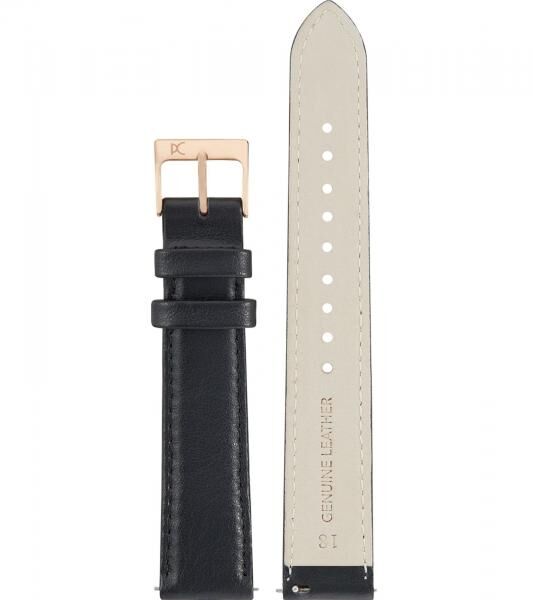 Pierre Cardin Damen Armband-Uhr schlichtes Ziffernblatt analoge Quarz-Uhr mit Leder-Armband 3ATM 40mm CPI.2003 Schwarz/Gold