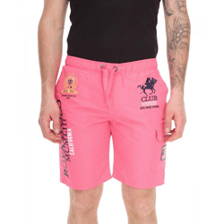 GEOGRAPHICAL NORWAY Herren Schwimm-Hose mit Print und Farbakzenten Badehose stylische Schwimm-Shorts 001 Rosa