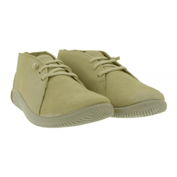 Bequeme KEEN KNX Chukka Damen Barfußschuhe aus Leder Leichte Freizeit- & Alltagsschuhe mit Schnürung 1030231 Beige