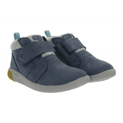 Bequeme KEEN Knx Middle Vintage Kinder Barfußschuhe Sneaker-Boots mit Eco Anti-Odor-Technologie Echtleder-Schuhe 1031243 Blau
