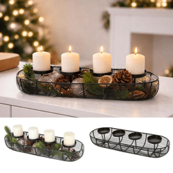 Adventskranz Streben, schwarz, 50cm