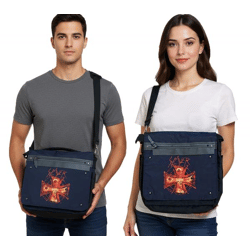 Slayer Metal-Band Umhänge-Tasche Messengerbag Laptop-Tasche Fan-Artikel 37 x 32 x 4 cm Schwarz/Rot