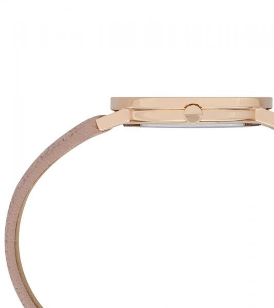 Pierre Cardin Damen Armband-Uhr mit Marken-K&uuml;rzel-Print analoge Quarz-Uhr mit Leder-Armband 3ATM 31mm CBV.1504 Rosa