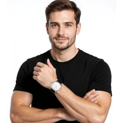 Pierre Cardin Herren Armband-Uhr analoge Quarz-Uhr mit Leder-Armband 3ATM 39mm CPI.2016 Silber/Schwarz/Weiß