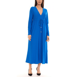 Aniston CASUAL Damen Sommer-Kleid Maxi-Kleid Langarm-Kleid 49417724 Blau