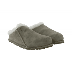 BIRKENSTOCK Zermatt Unisex Hausschuhe Echtleder mit Fellfutter Made in Germany normale Breite 1023099 Grau