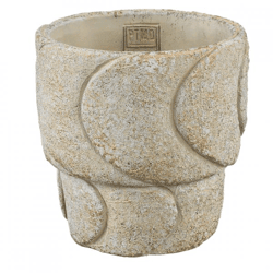 PTMD Gibran L Flower Pot, Cream, 17 cm