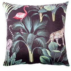 Tiseco Kissen „Ambiance Forest“ schwarz 45 x 45 cm