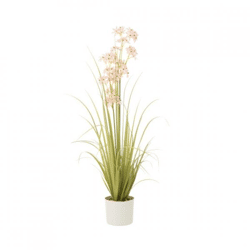 J-Line Artificial Allium Plant in a Pot, 116 cm