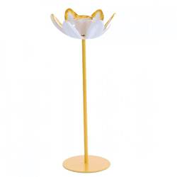 Light & Living Bogajo Candle Holder, Yellow, 29 cm