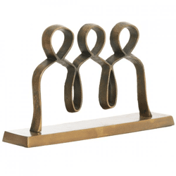 Light & Living beeld People bronskleurig 38 cm