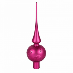 Kerstboom piek glas bordeaux 26 cm VE36
