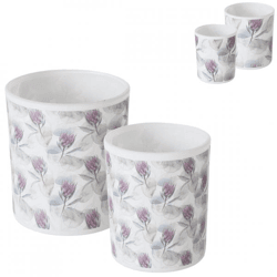 Boltze tea light holder Protea 10 cm 2 assorted set of 2