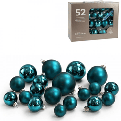 Glaskugeln blau 7 cm 52 Stück