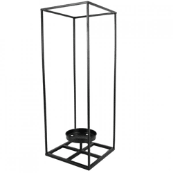 Laterne Metall schwarz 55 cm