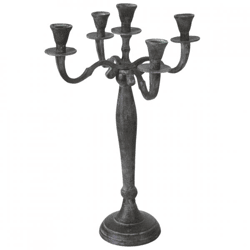 Candlestick Classic aluminum antique look 40 cm