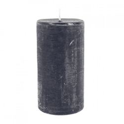 Gala Stumpenkerze rustikal dunkelblau 8 x 15 cm