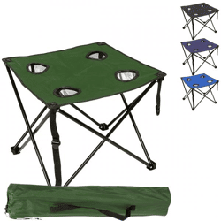 Palettenbox Klappbarer Campingtisch Oxford mit Getränkehaltern 50 cm 4 Stück sortiert