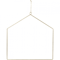 H&S Collection hanging decoration House golden 42 cm