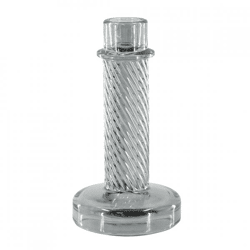 Housevitamin candlestick Twist smoked glass gray 15 cm