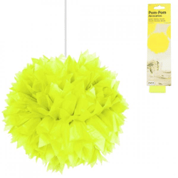 Folat Pomponpapier neongelb 30 cm