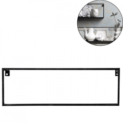 Wandregal Metall schwarz 50 cm