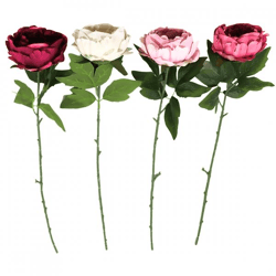 Künstliche Blume Pfingstrose 68 cm 4 Stück sortiert