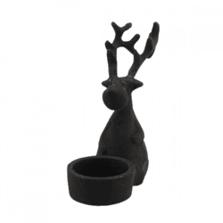 Teelichthalter Dobra schwarz 14 cm