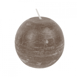 Gala Kugel Kerze taupe 8 x 8 cm