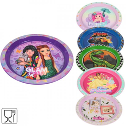 Teller Kinder Plastik 21 cm 6 sortiert