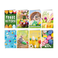 Easter - Easter card 5786 - 8 assorted - 17.5 cm