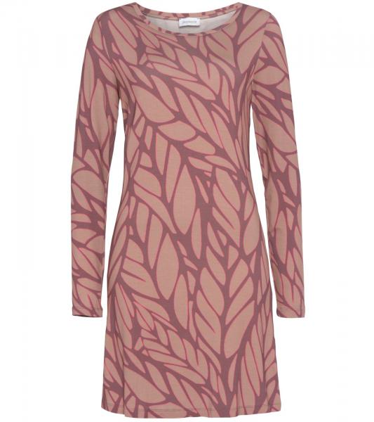 BOYSEN`S Damen Mini-Kleid mit Allover-Print Langarm-Kleid Jersey-Kleid 92753753 Rot/Braun