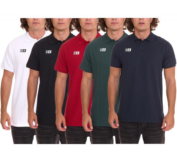 Outfitter OCEAN FABRICS Herren Polo-Hemd angenehmes Polo-Shirt Sommer-Shirt 1049 Wei&szlig;, Rot, Schwarz, Gr&uuml;n oder Dunkelblau