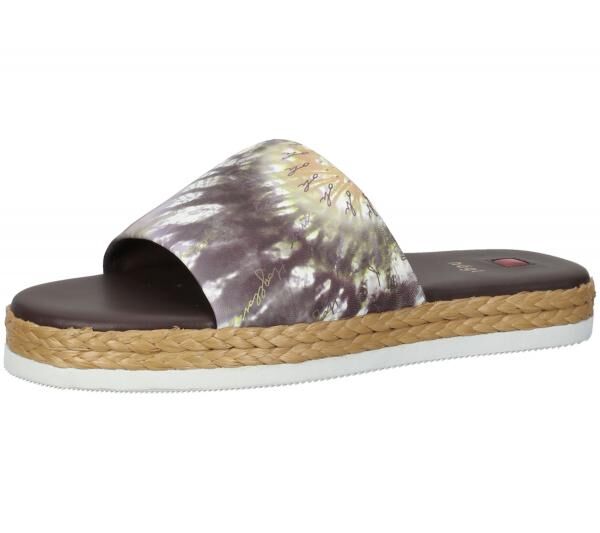 h&ouml;gl Damen Strand-Pantolette mit Batikprint Sommer-Schuhe 3-10 0738 2299 Braun/Bunt