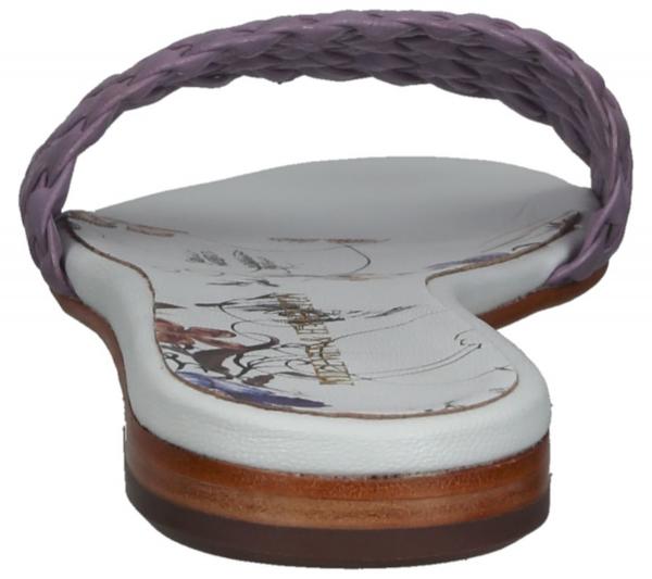 Melvin & Hamilton Hanna Damen Pantoletten mit gewebtem Kalbsleder-Riemen Sandale Sommer-Schuhe 26 116585 Violett/Bunt