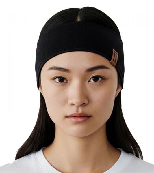 POEDERBAAS Stirnband aus Fleece Sport-Zubeh&ouml;r Sport-Ausr&uuml;stung HB01 Schwarz