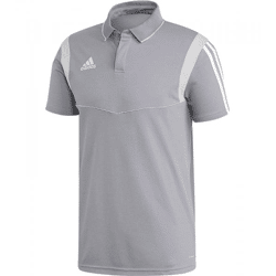 adidas Tiro 19 Sustainable Polo Shirt for Men with Cotton Blend Everyday Shirt Short-Sleeve Top DW4736 Gray
