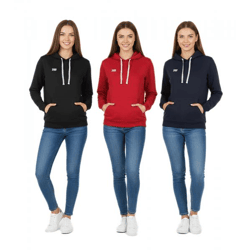 Outfitter Ocean Fabrics Thai Men's and Women's Hoodie: Sustainable Cotton Hooded Sweatshirt in a Basic Style OUT-1003-OTW Black, Red, or