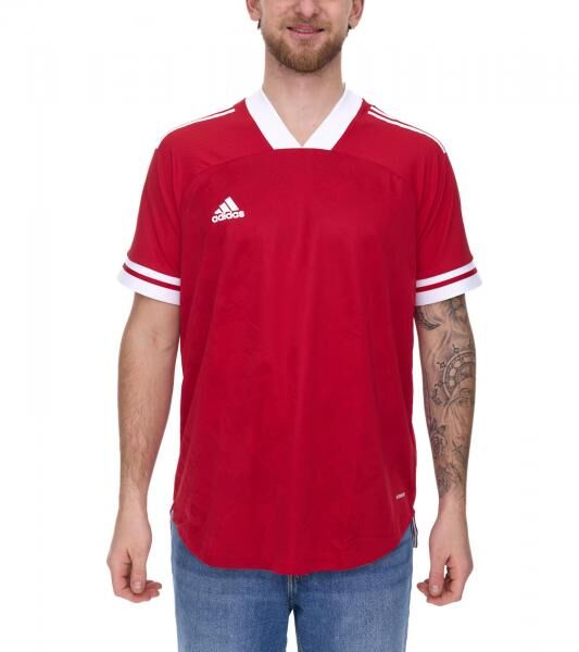 adidas Condivo 20 Kurzarm Trikot Herren Jersey Fu&szlig;ball-Shirt mit AeroReady FT7257 Rot/Wei&szlig;