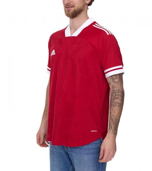 adidas Condivo 20 Kurzarm Trikot Herren Jersey Fu&szlig;ball-Shirt mit AeroReady FT7257 Rot/Wei&szlig;