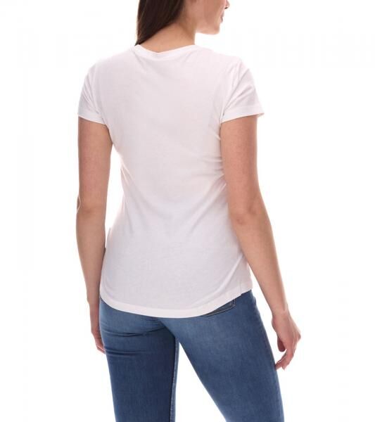 PUMA City Damen Baumwoll-Shirt mit Praha/Prag Schriftzug Kurzarm-Shirt Rundhals-Shirt 575957 20 Wei&szlig;/Schwarz