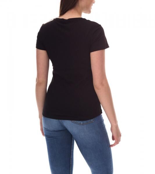 PUMA City Damen Baumwoll-Shirt mit Madrid Schriftzug Kurzarm-Shirt Rundhals-Shirt 575957 15 Schwarz/Wei&szlig;